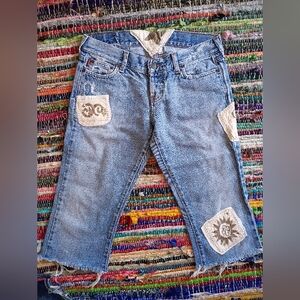 Vintage Hollister RARE Boho Patchwork Capri